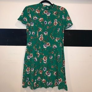 Forever 21 green floral dress
